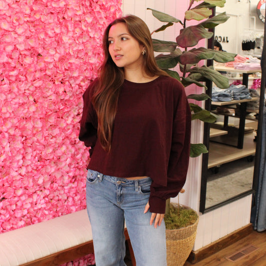 Briana Open Back Long Sleeve Top