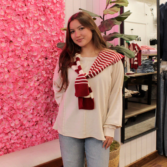 Caroline Striped Knit Shawl