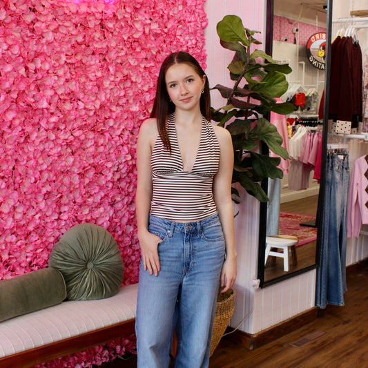 Valerie Striped Halter Tank