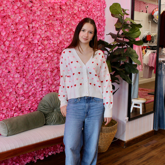 Millie Heart Knit Cardigan