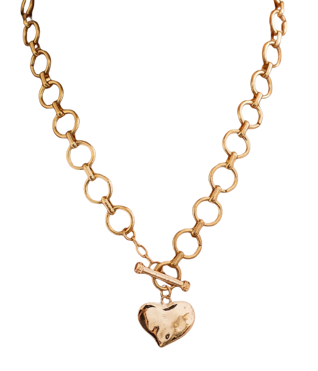 Notable Hammered Heart Necklace