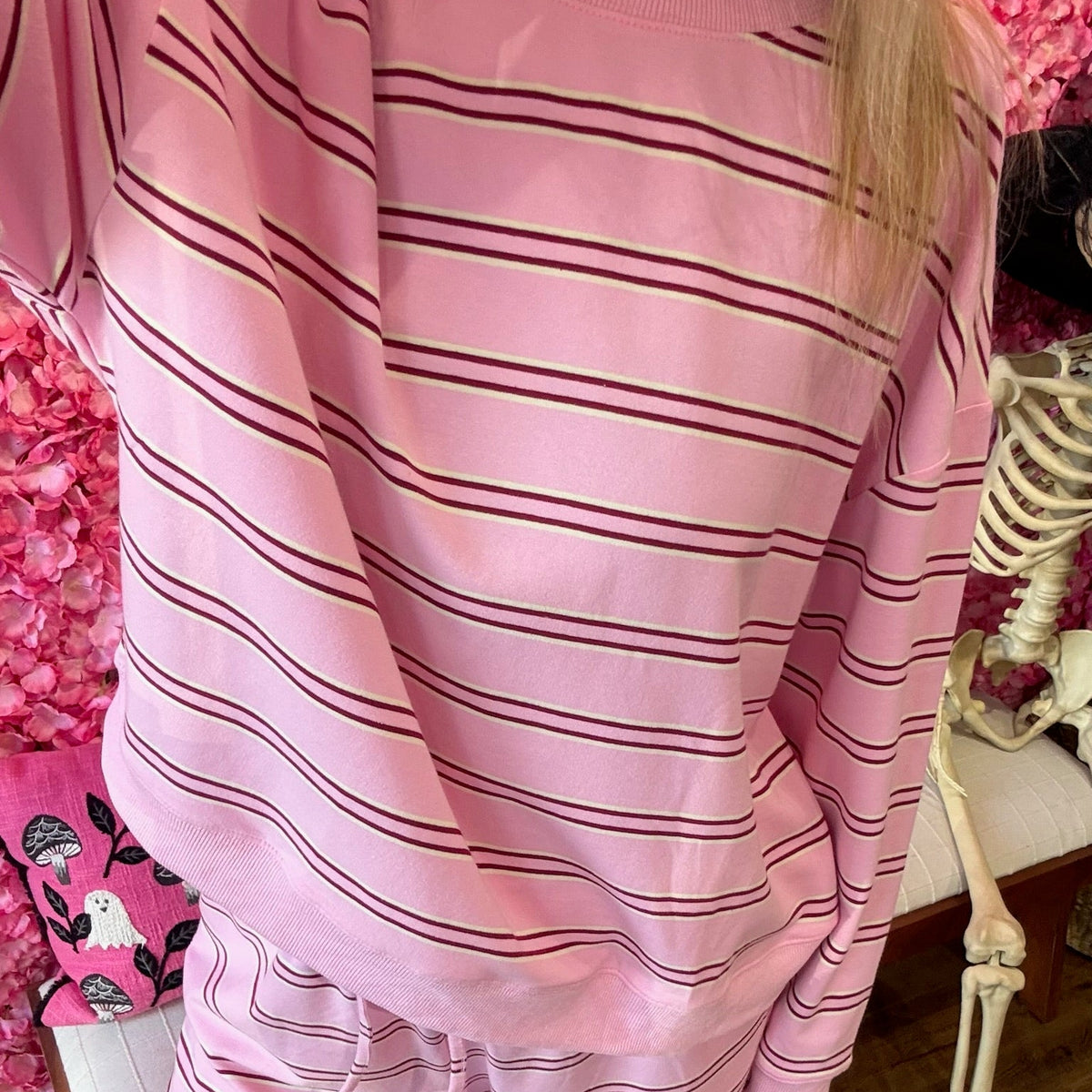Alani Striped Mockneck Sweatshirt