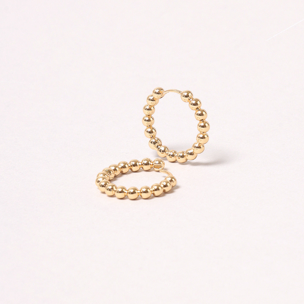 Ball Hoop Earrings