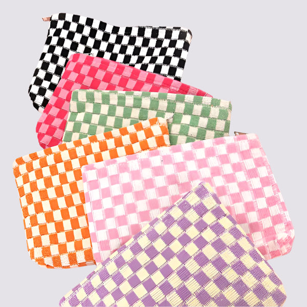 Checkered Clutch Bag