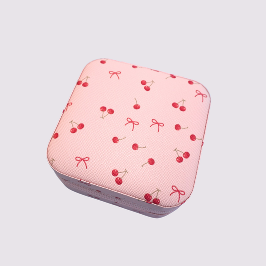 Cherry Bow Pink Jewelry Box