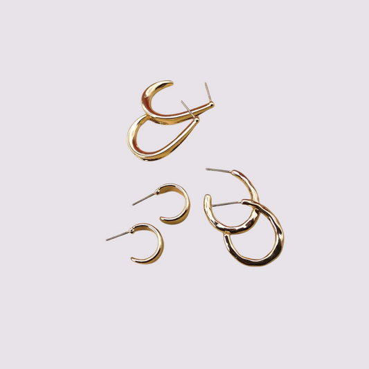 Trio Hoop Earring Set