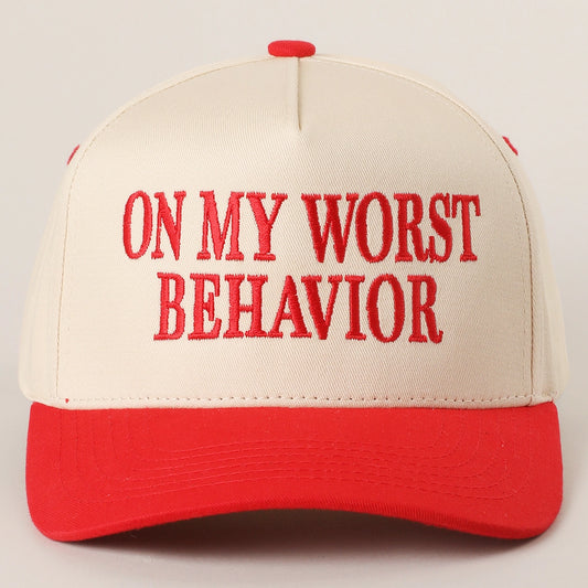 On My Worst Behavior Hat