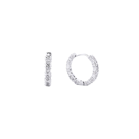 14k Gold Dipped Rhinestone Hoop