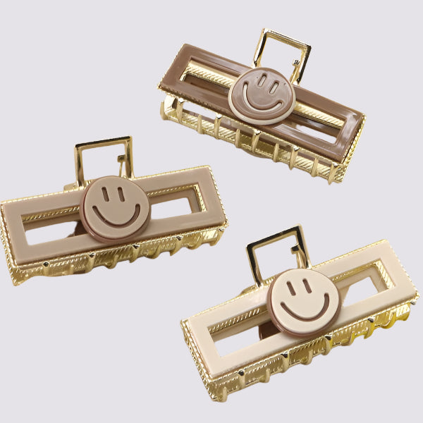 Rectangle Smile Hair Clips