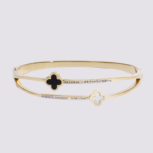 Two Tone Clover Bracelet